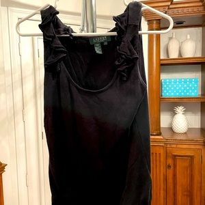 Lauren Ralph Lauren black top petite